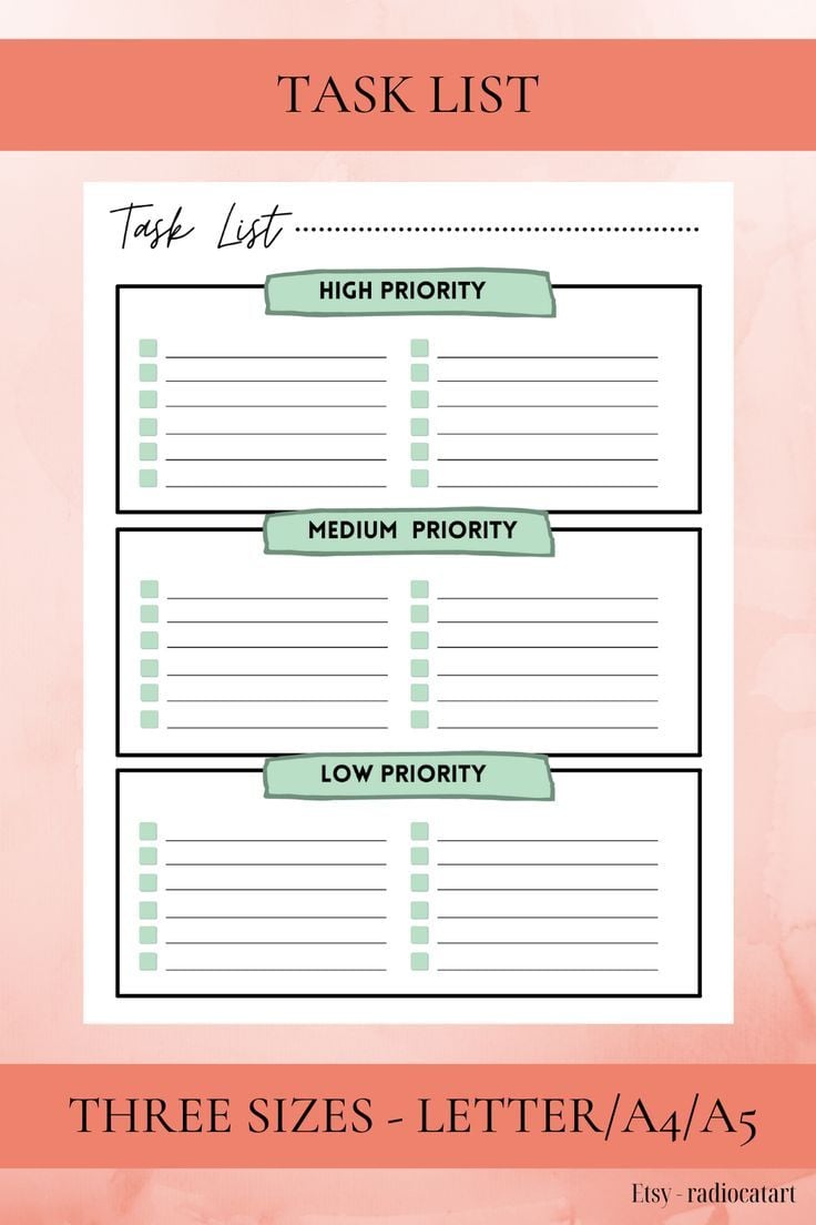 Stay Organized with a Task List