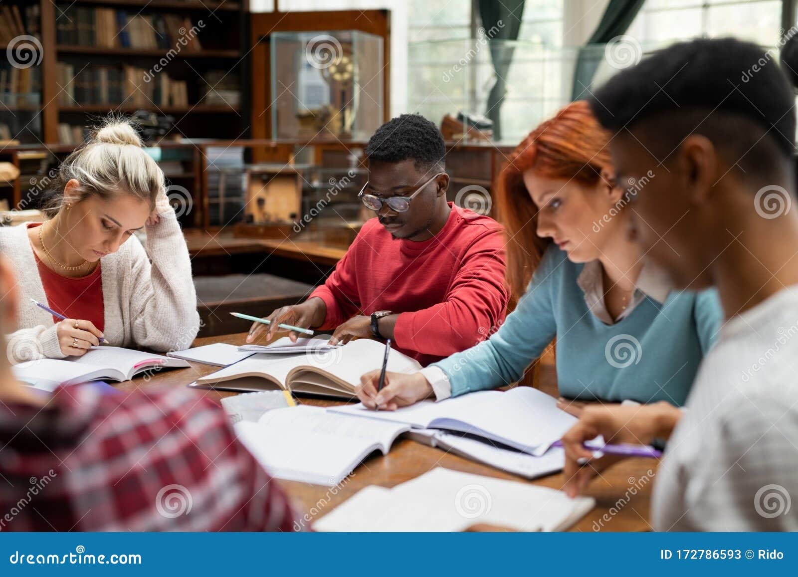 Students Studying on Campus