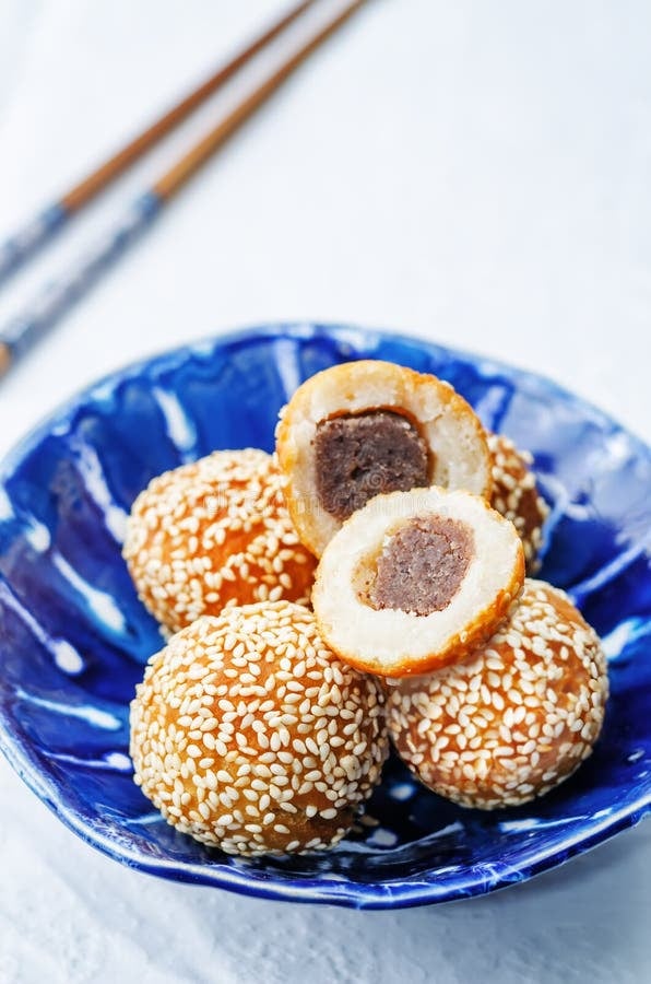 Sweet Rice Balls with Red Bean Paste