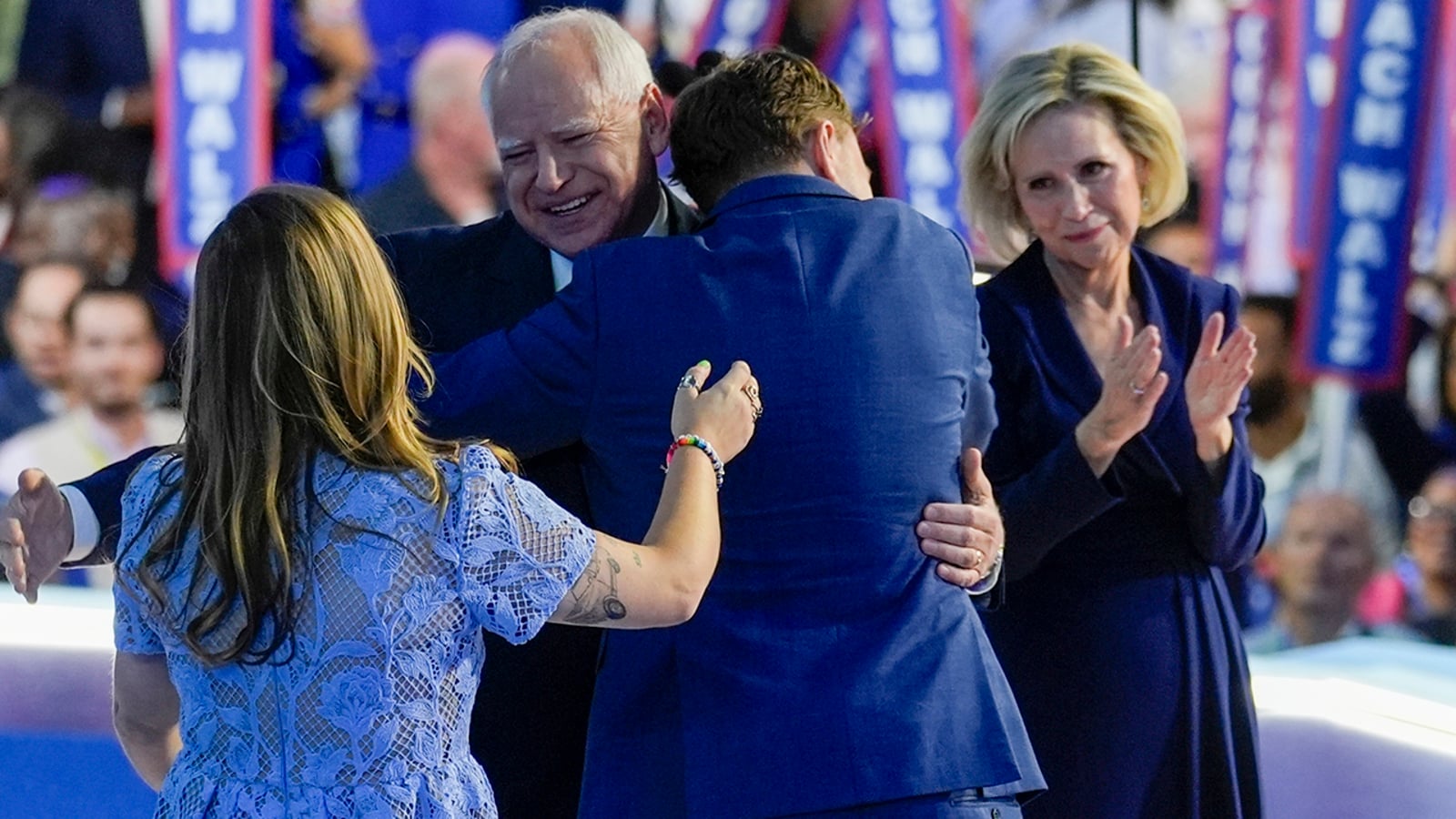 Tim Walz with his family