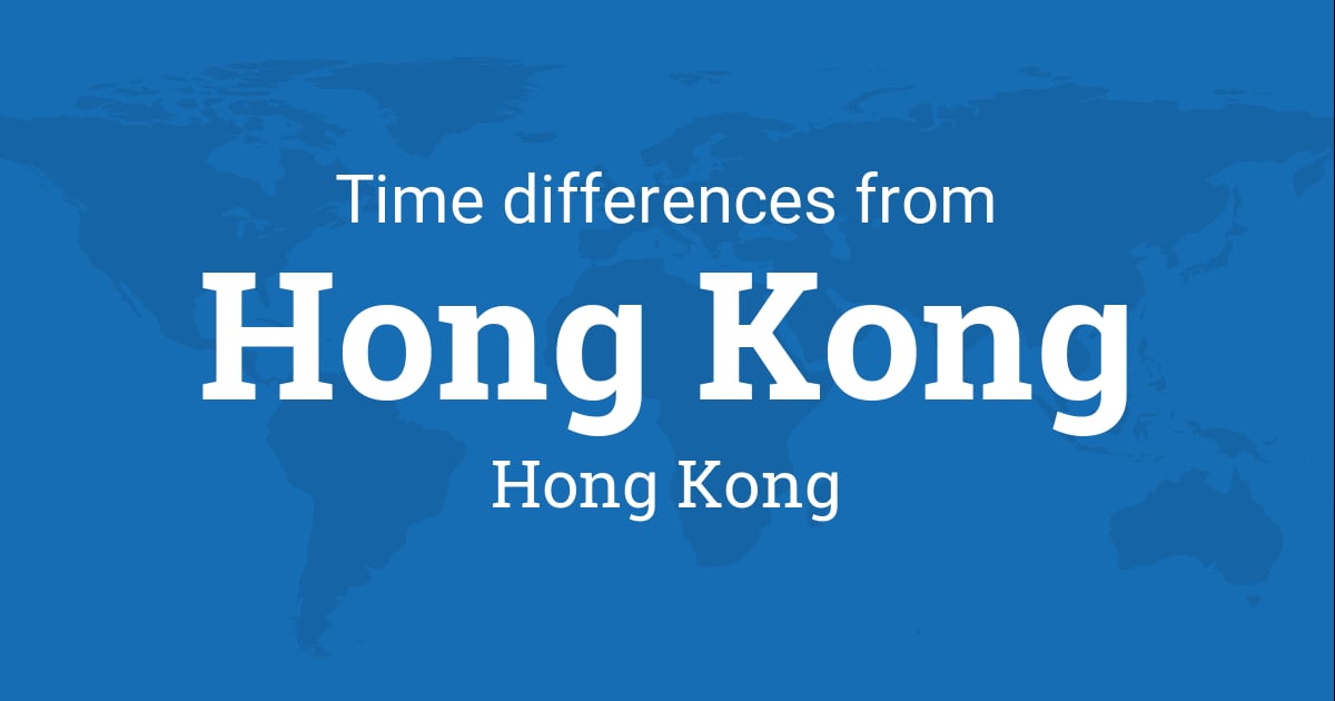 Time Difference between Hong Kong and Other Cities