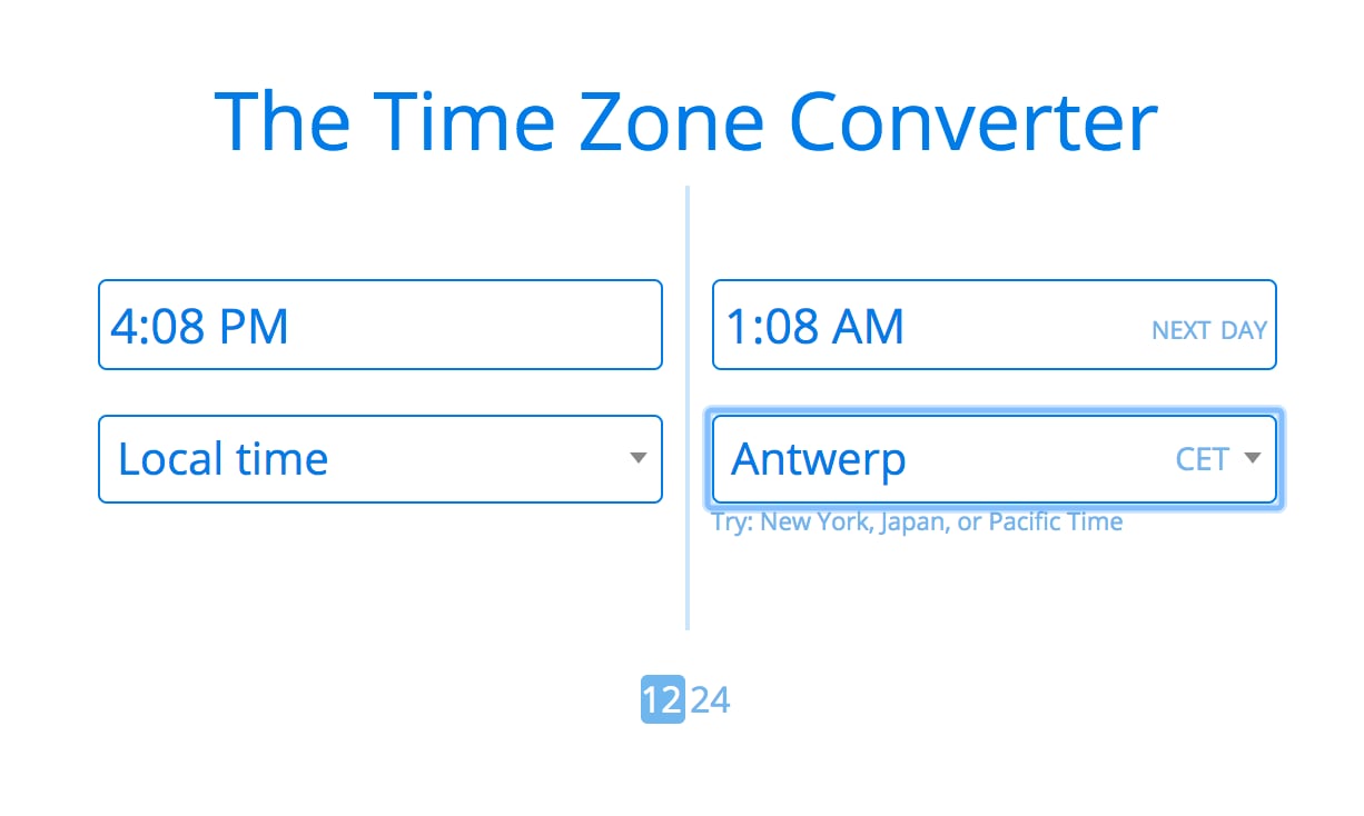 Time Zone Conversion Tools