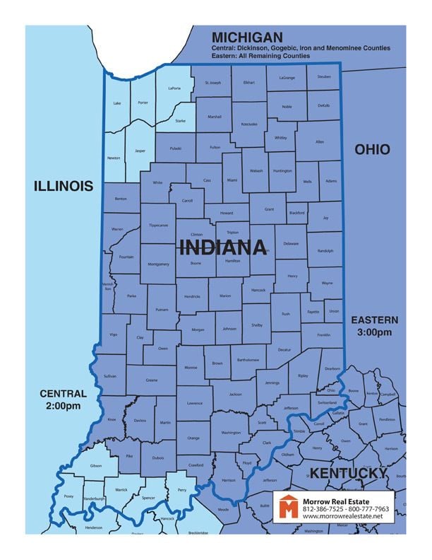 Time Zones in Indiana