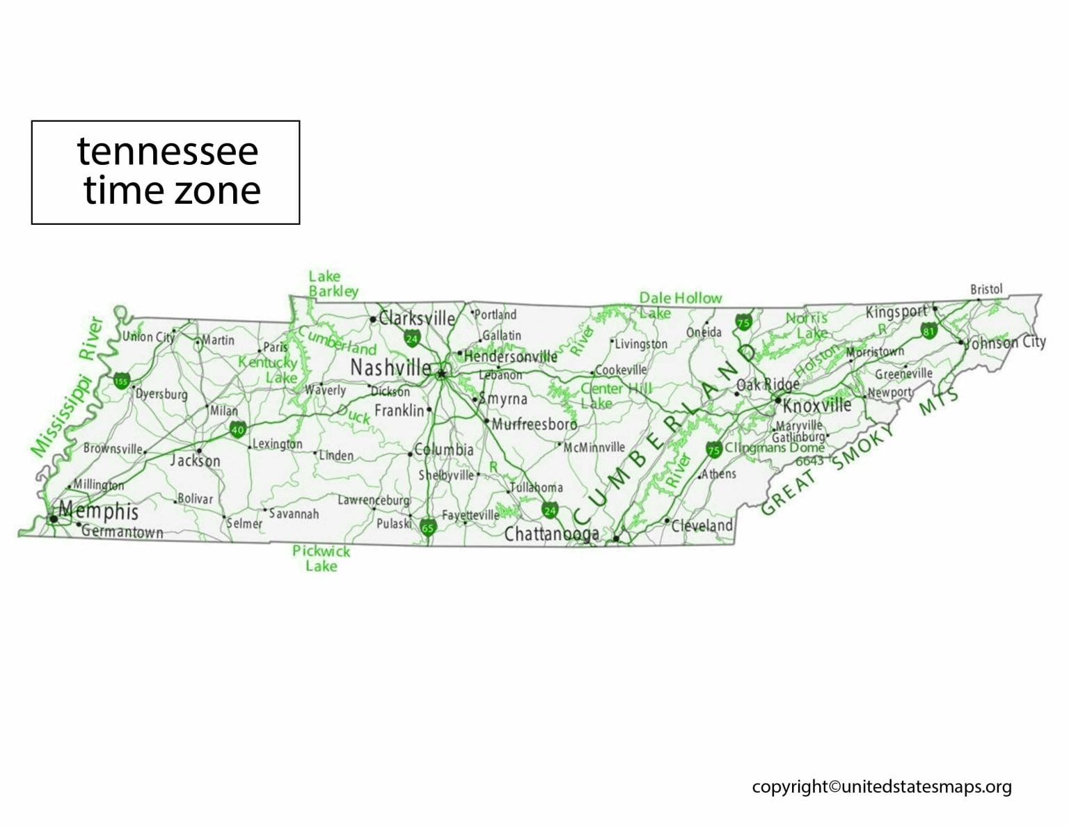 Time Zones in Tennessee