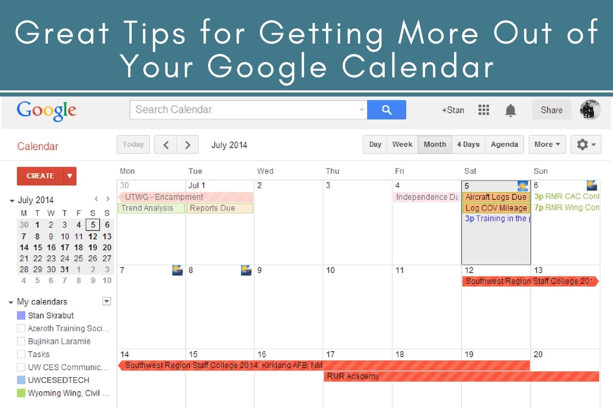 Tips for Getting the Most Out of Your Calendar