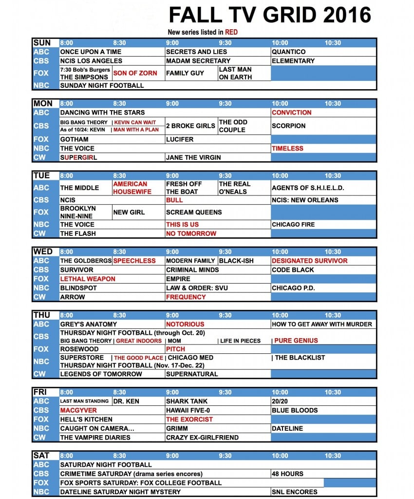 TV Broadcast Schedules