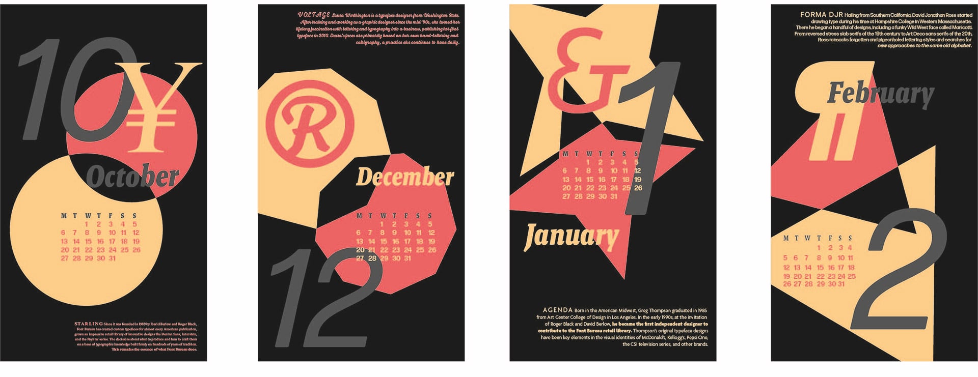 Typography Calendar