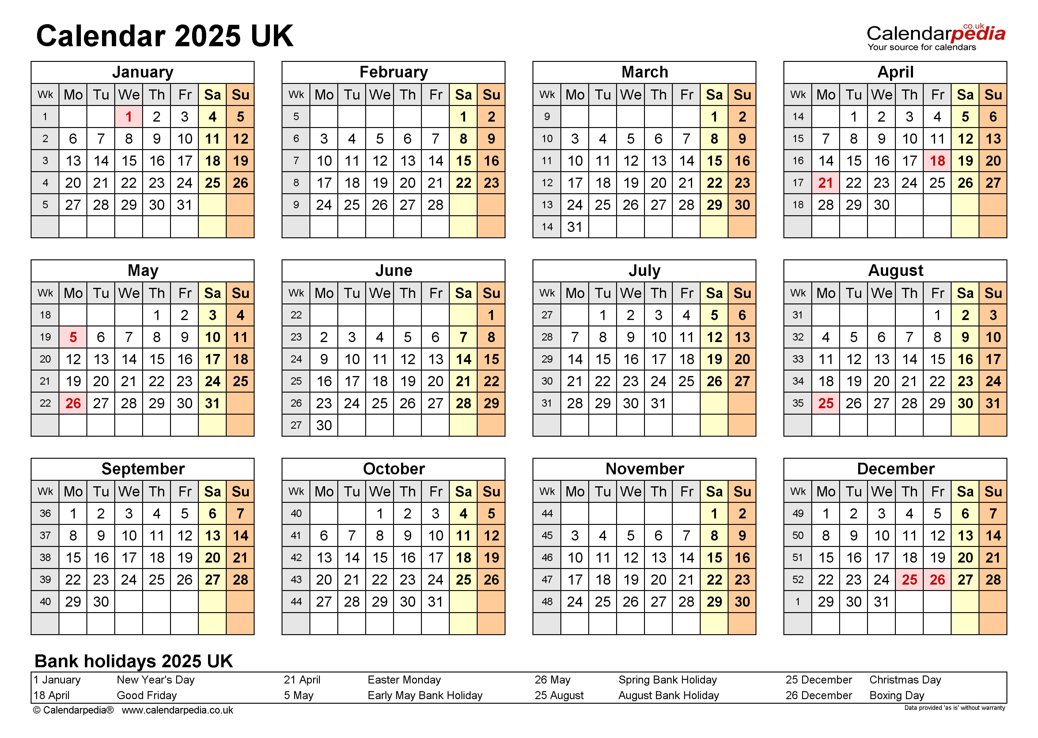 Uk Bank Holidays 2025 Calendar: Dates And Planner