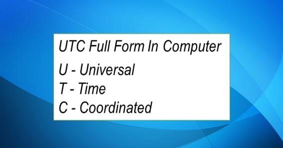 UTC in Computing