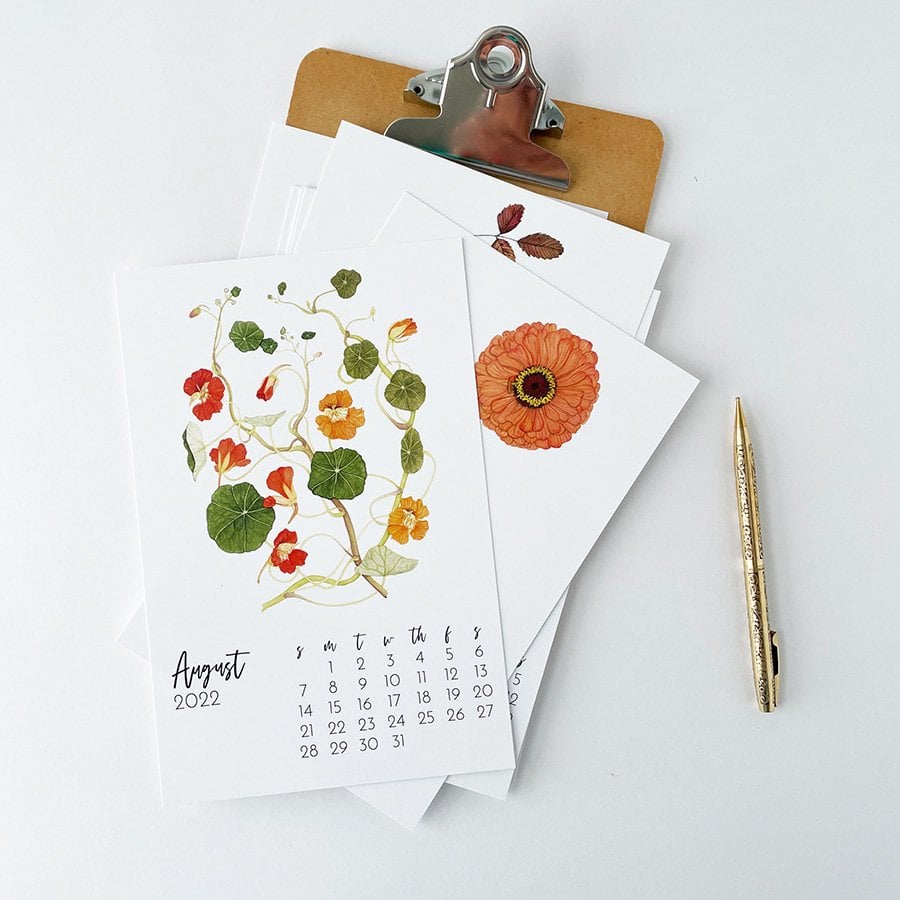 Watercolor Art Calendar