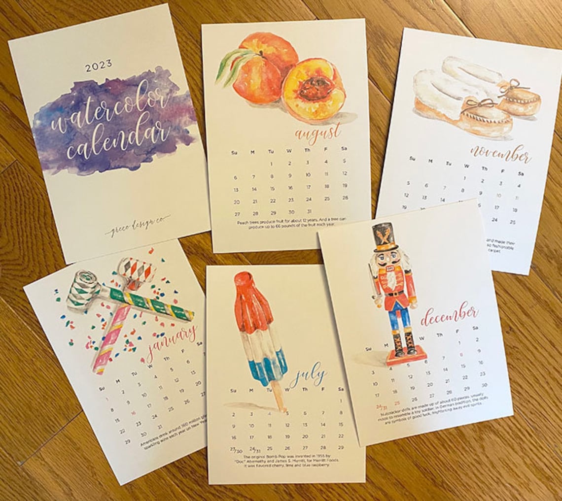 Watercolor Calendar