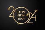 Wishing You A Happy New Year 2024 With Gold