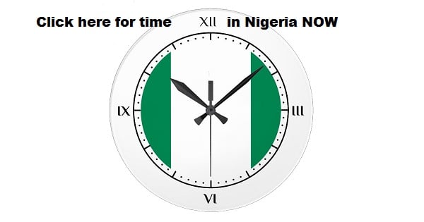 World Clock Showing Nigeria Time