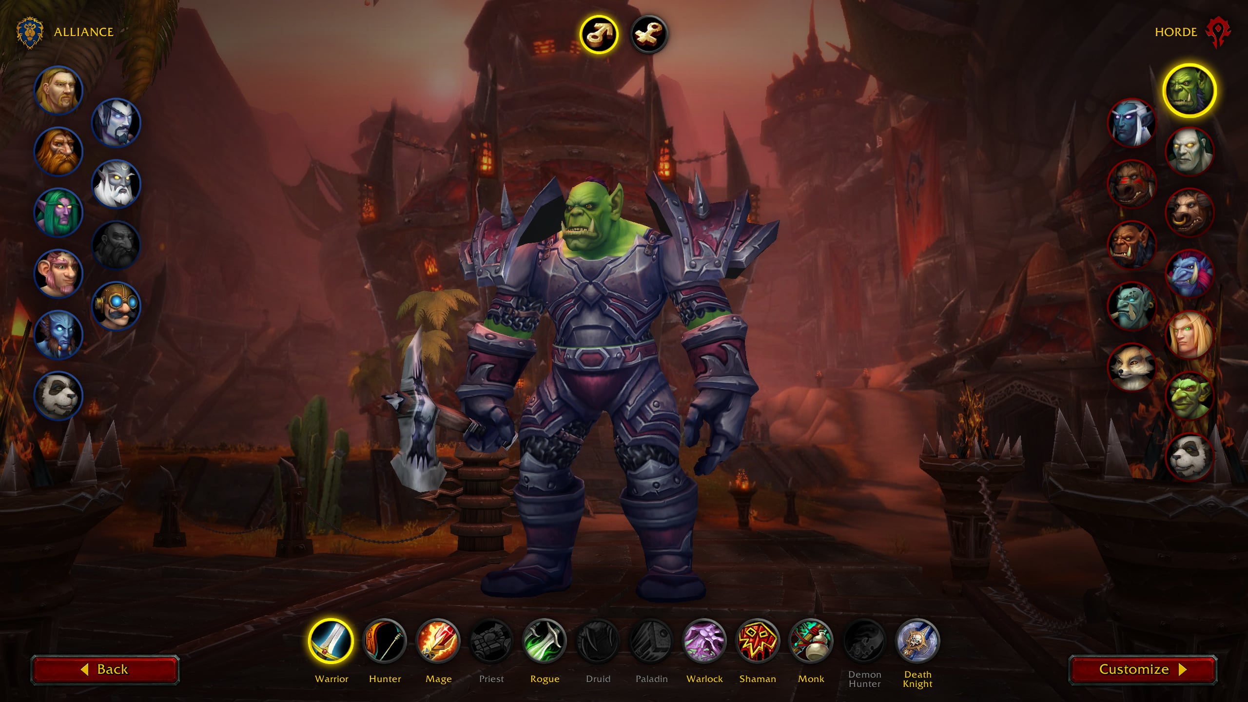 World of Warcraft Character Creation