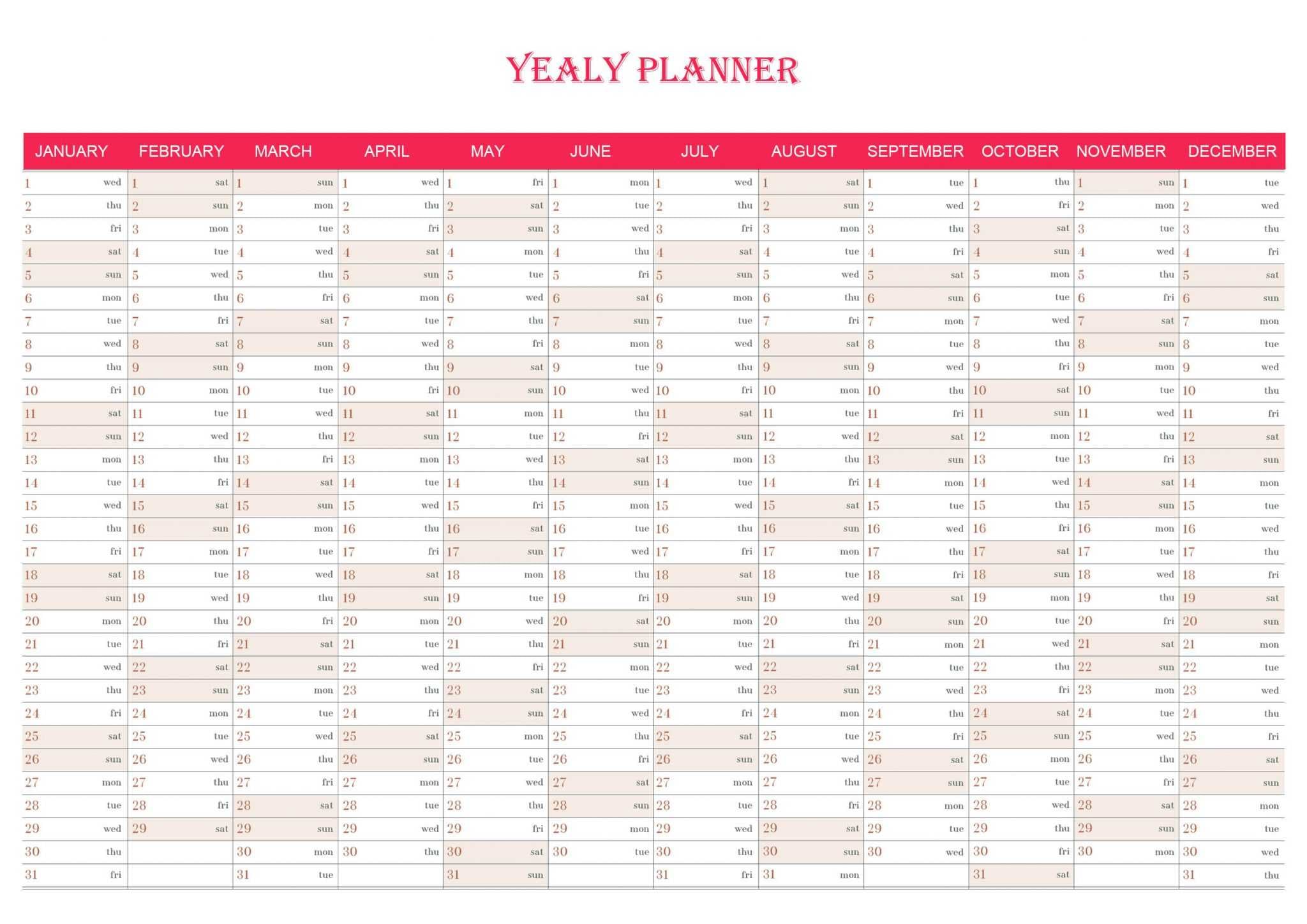 Year Planning