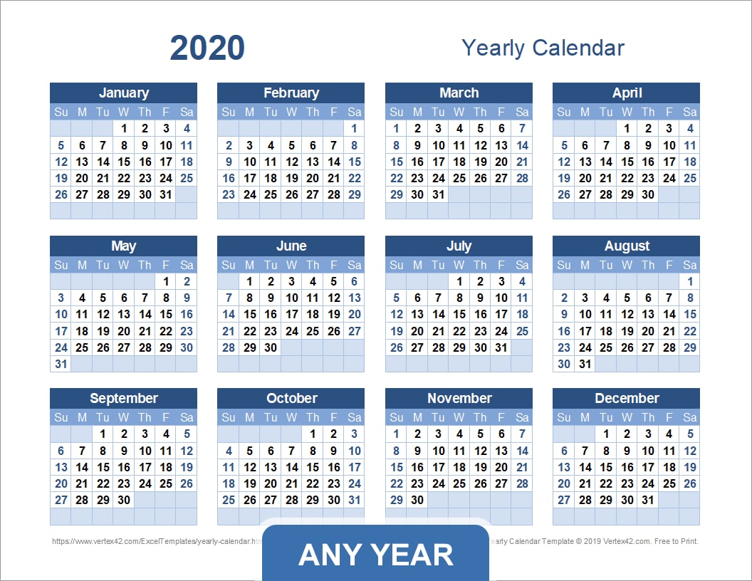 Yearly Calendar View