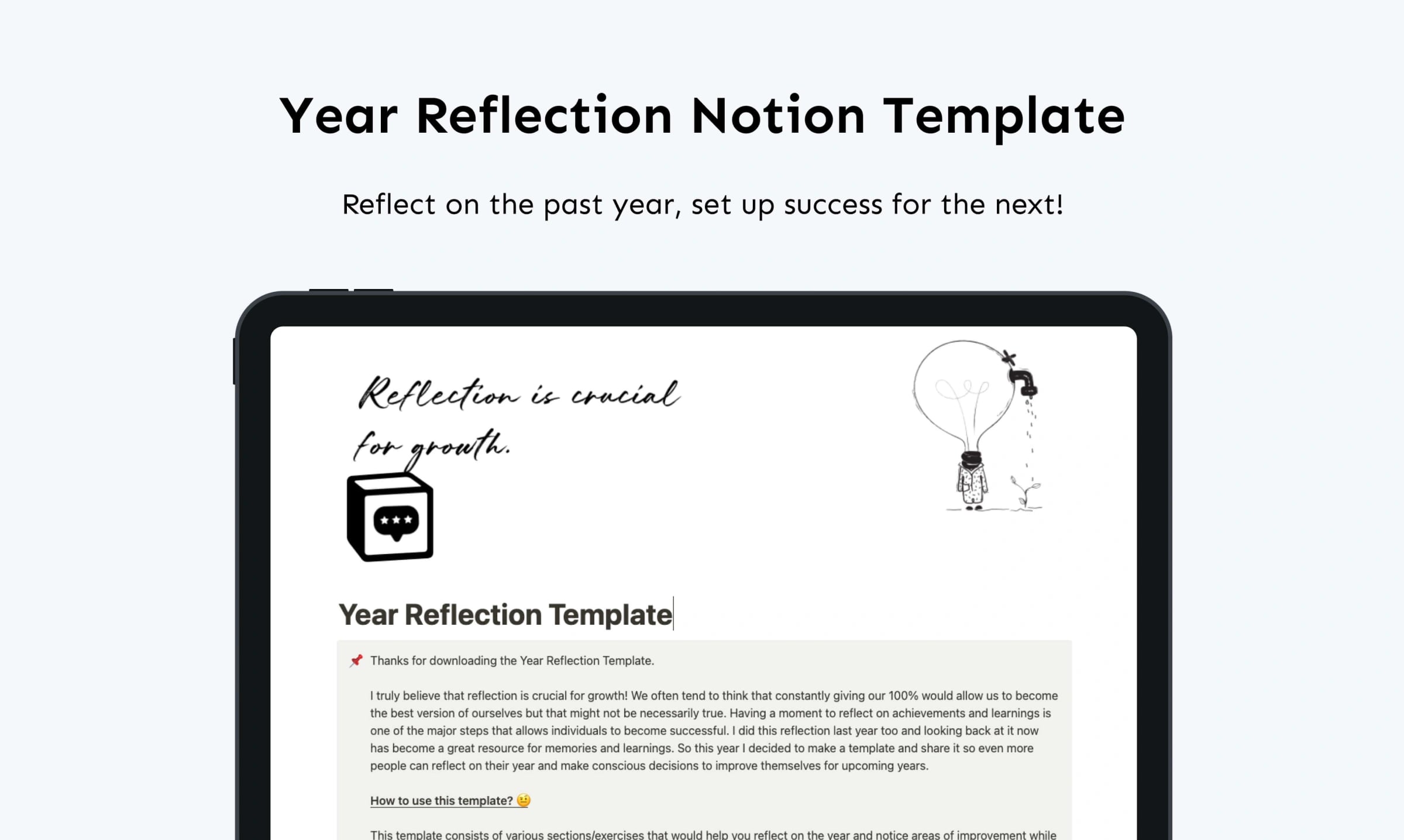 Yearly Reflection Template